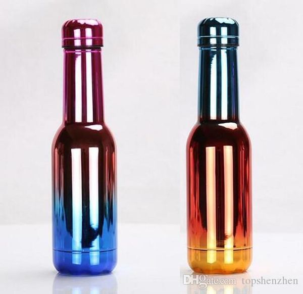 

2018 new 500ml 17oz cola shaped water bottle double wall stainless steel water thermal vacuum insulated travel bottle