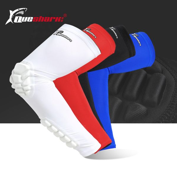 

2 pcs anti-collision honeycomb sports elbow pads basketball arm sleeve weightlifting elbow support protector guard sports safety, Black;gray