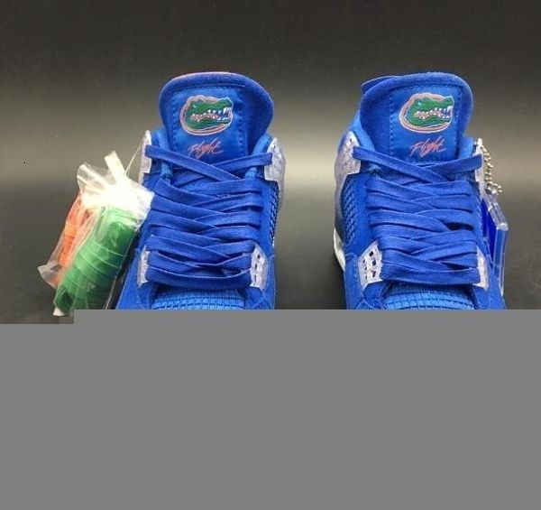 

Высокое качество новых баскетбольных ботинок 4 North Carolina Blue Florida Gators для мужчин J4 4s Flight Sports кроссовки размер 40-47 00