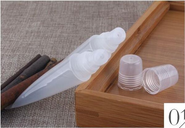 

100 pcs 8 ml transparent clear plastic lip gloss tube pack containers new style refillable lip oil eye gel bottle