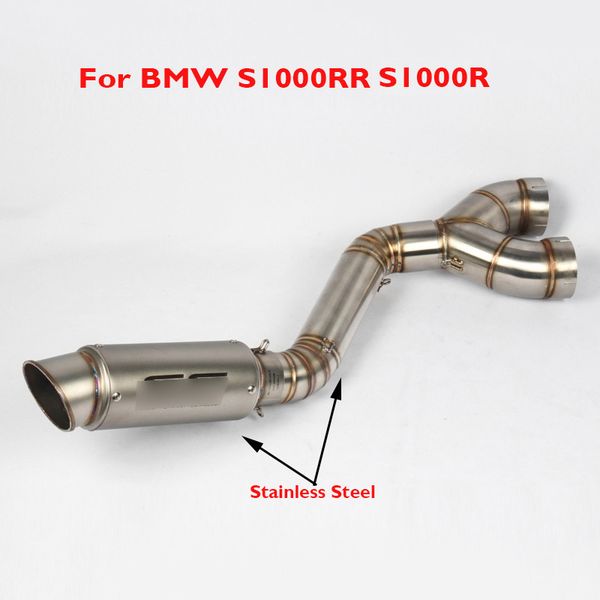 

мотоцикл выхлопная скольжению на всей системы set глушитель побег can mid link труба выхлопная система для s1000r s1000rr 2010-2014