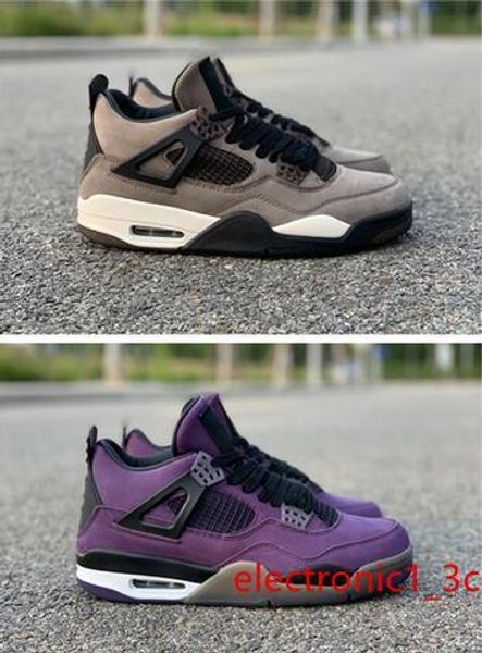 

2019 new 4 iv purple suede grey men basketball shoes 4s sports outdoor fashion trainers sneakers with size 7-13