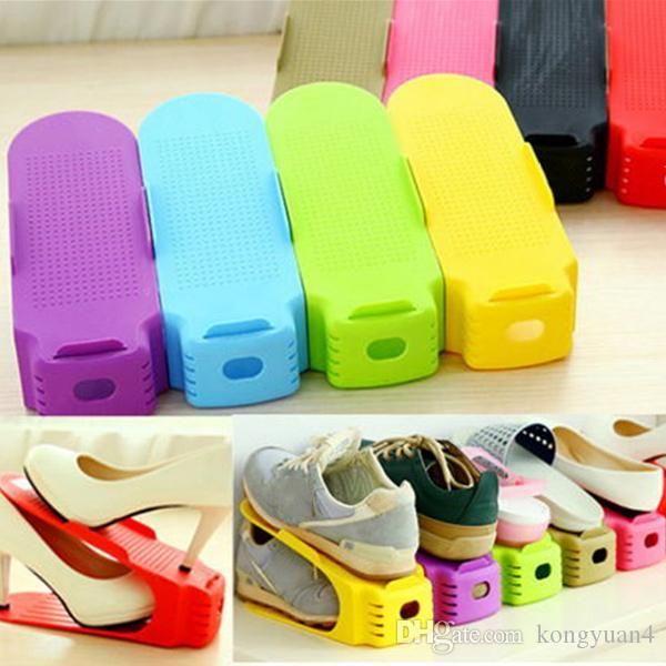 

plastic adjustable shoe organizer colorful anti wear storage hangers heat resistant shoes rack universal