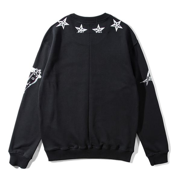 

fashion mens hoodie men women clothes mens sweatshirt mens round neck long sleeve pullover, Black