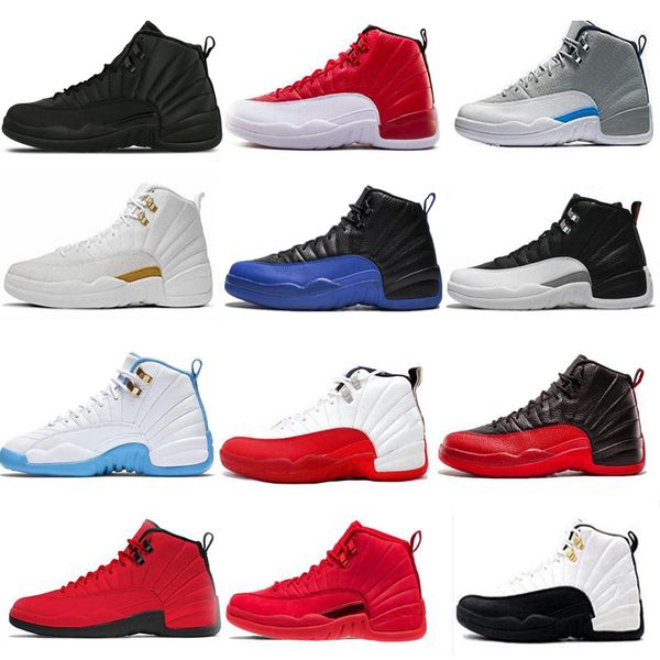 

новый 12 12s мужская баскетбольная обувь колледж военно-морской игры королевский бордо темно-серый wntr мичиган обратный такси белый черный