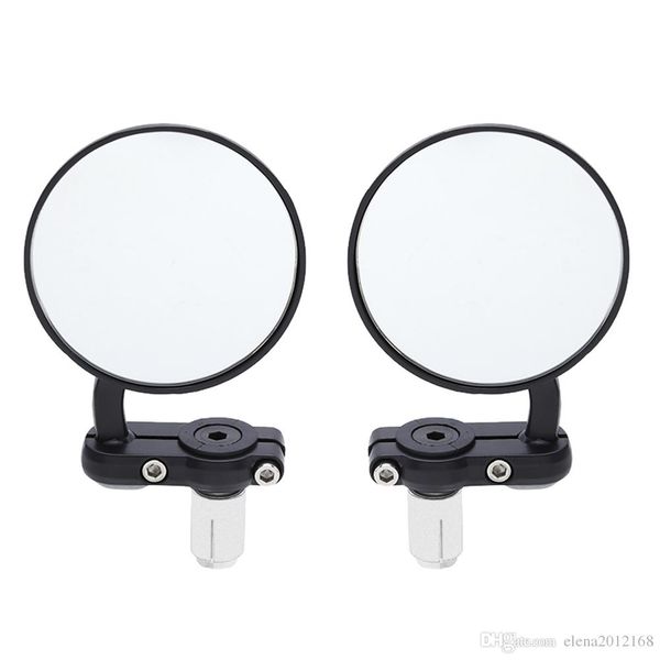 

2pcs universal motorcycle mirror aluminum black 22mm handle bar end rearview side mirrors motor accessories