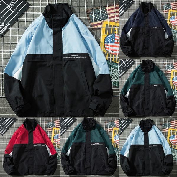 

casual men's hooded fashion men's jackets coats new style fashion loose lapel coat stitching blouse large size coat clothing, Black;brown