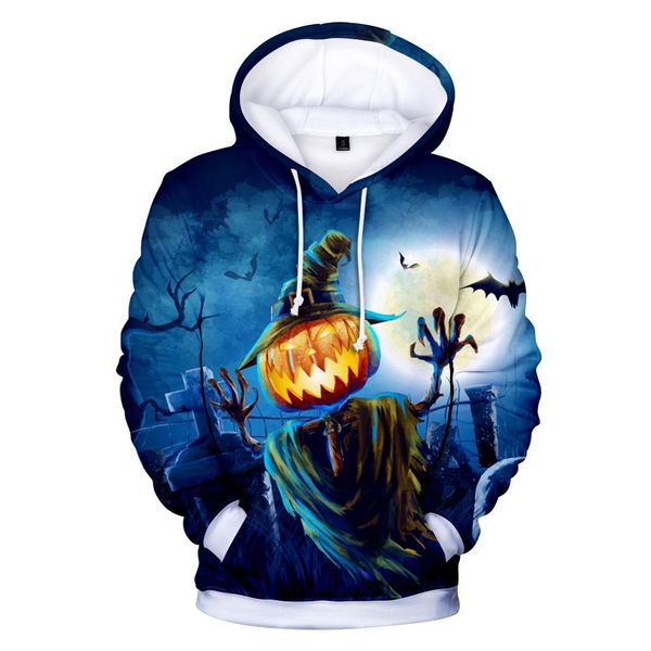 

festival designer pumpkin halloween hoodies men women autumn spring holiday sweatshirs happy halloween, Black