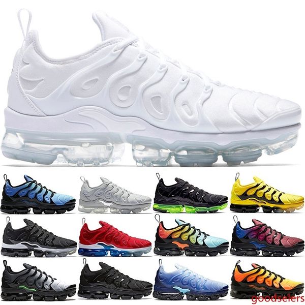 

tn running shoes plus men women sunset triple black white sunset fashion mens trainers sport sneaker size 5.5-11