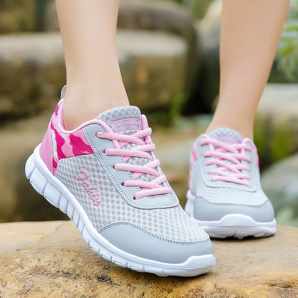 

weweya lightweight women sport sneakers lace up girl jogging running shoes outdoors summer walking athletic zapatillas mujer 42