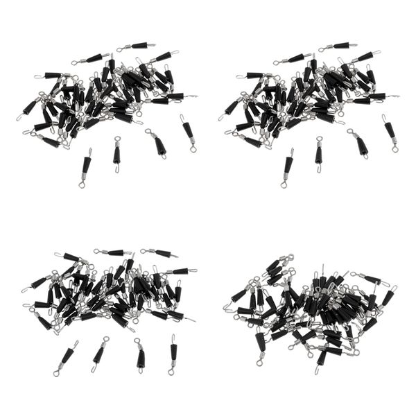 

100 pieces s+ 100x l fishing swivels hook lure line clip connector tackle