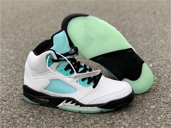 

лучшие дизайнерские туфли качество 5 v white snow leopard мужского 5s остров зеленый баскетбол мода спорт zapatos кроссовки с коробкой, White;red