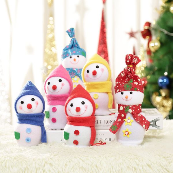

christmas cute snowman doll apple gift bags pendant toys thanksgiving home party decoration deskornaments christmas gift#40