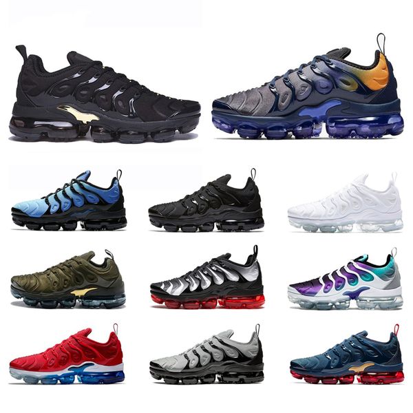 

tn plus men women running shoes chaussures triple white black gold grape hyper blue orange mens sneakers sports runners size 36-47