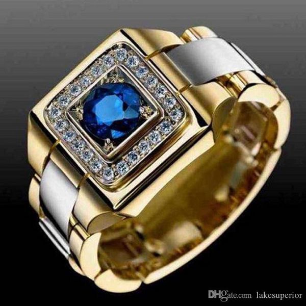 

высокое качество мужчины gem палец кольцо свадьба обручальное кольцо подарок для любви girlfriend мода ювелирные изделия сша размер 6-13, Slivery;golden
