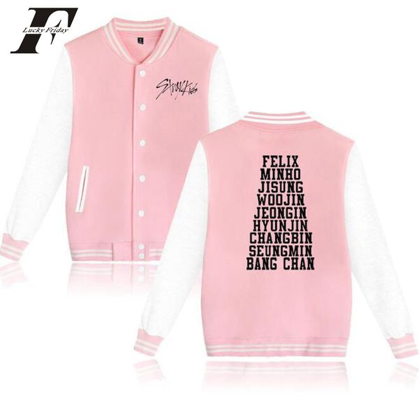 

harajuku бродячих детей бродячих дети i am кто альбом женщина толстовка толстовка корейский streetwear 2019 baseball jacket плюс размер, Black