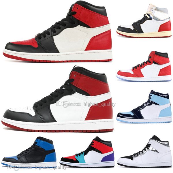 

2019 new 1 og banned bred toe spider-man unc 1s 3 mens basketball shoes homage to home royal blue men sports designer sneakers eur 36-47