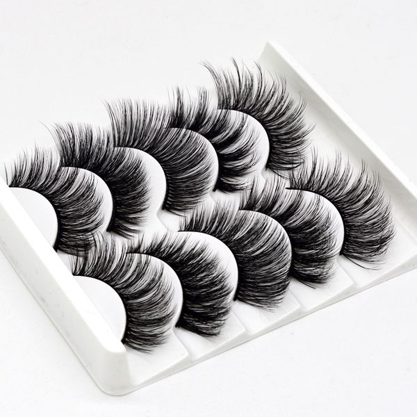 

5pairs 20-25mm 3d faux mink hair false eyelashes natural/thick long eye lashes wispy makeup beauty extension tools