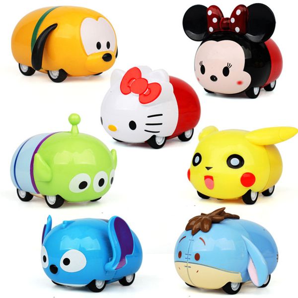 

stitch 3 eyes monster pull back die cast mini car toys for girls 2020 new cartoon pullback stunt car toys for children