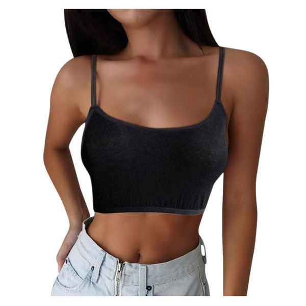 

crop women women fashion crop sleeveless vest sling vest tank blouse negro mujer womens summer new y2, White