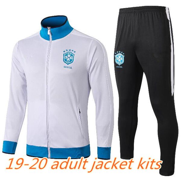 

2019 2020 brazil soccer jacket kits survetement 19 20 p.coutinho marcelo g.jesus d.costa brazil football jacket training suit, Black