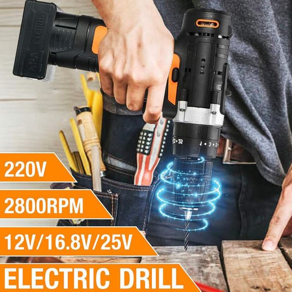 

cordless drill electric screwdriver 12v 16.8v 25v mini wireless power driver dc lithium-ion battery impact drill power tools
