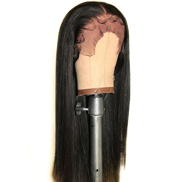 

боковая часть natural straight шнурка передний и полный парик шнурка бразильский человеческих волос парики с bbay волос natural color для че, Black;brown