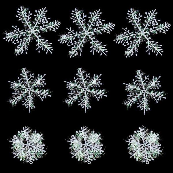 

90/180pcs plastic snowflakes diy xmas festival ornaments for party new year winter wedding window decoration christmas ornaments