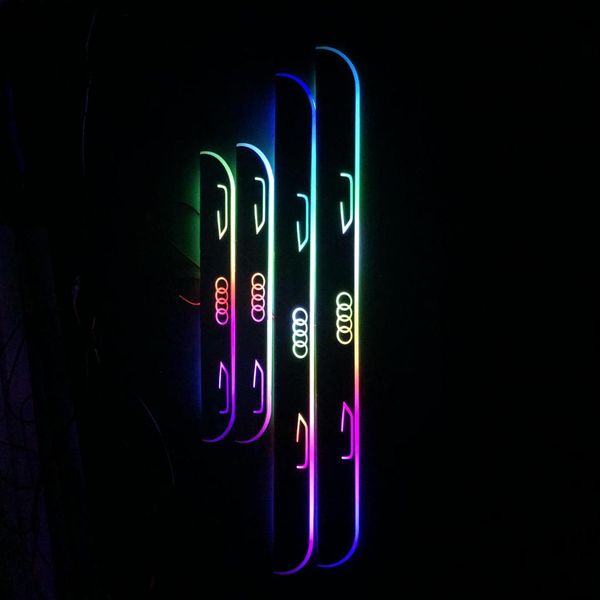 

acrylic door sill plate strip with led decorative welcome light moving door scuff for series