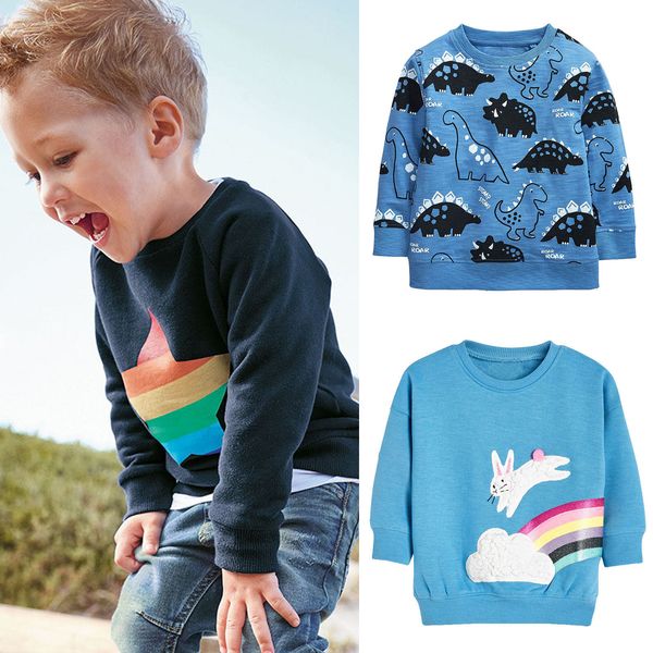 

baby boy осень толстовка 12 цветов мультфильм письмо printed рождество tops детей повседневной одежда мальчик девушка чистый хлопок одежда 0, Blue