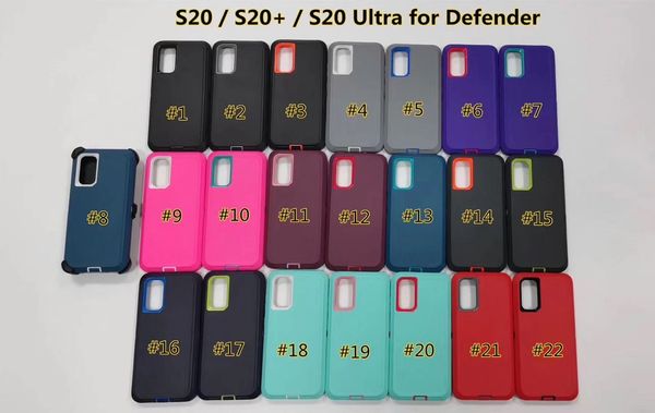 

2020 newst defneder case for samsung galaxy s20 s20plus a50 a20 30 s10e s9 s10 note9 steel armor tpu pc covers cases with belt clip