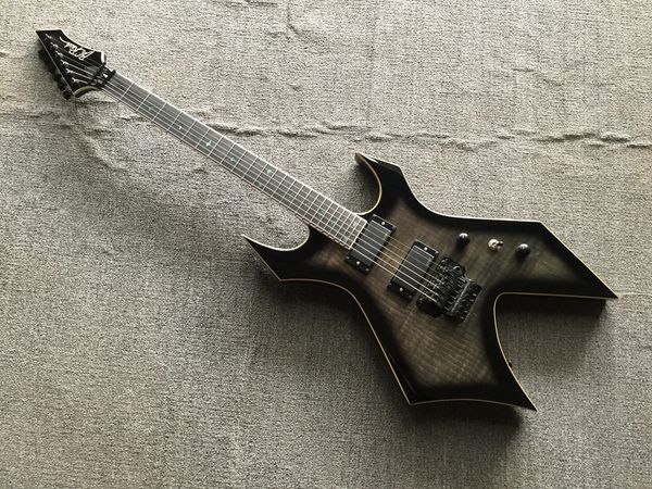 Nadir Özel Ağır Metal James Hetfield Akbaba Gitar Mat Siyah Uçan V Elektro Gitar Saten Biten Aktif Pikaplar 9V Pil Kutusu