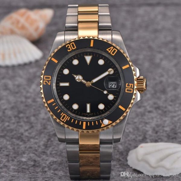 

2020 Relogio нового дизайнера бренд мужских часы автомат черной дата спорт хронограф н