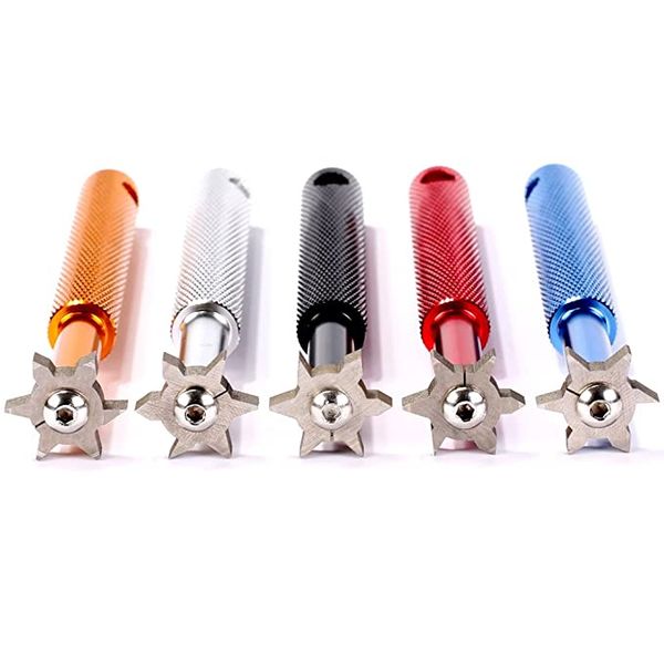 

golf club groove sharpener tool groove cleaner with 6 heads cutters - for ball control with wedges and util