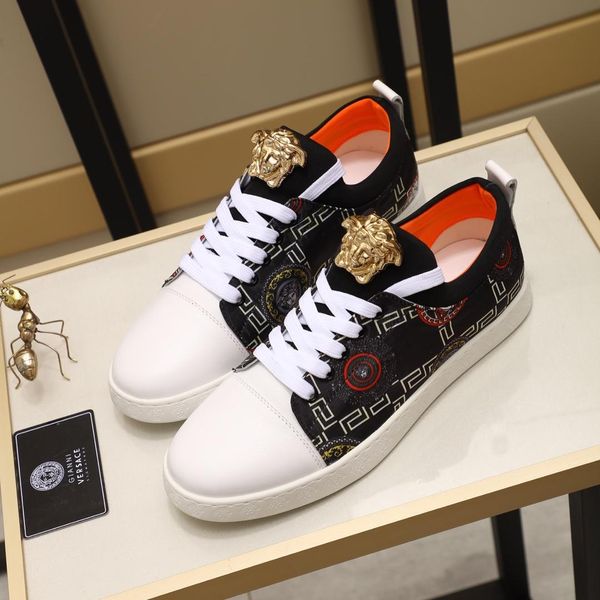 

high-end luxury men's casual basketball sneakers fashion design brand star platform men's shoes vintage medusa pattern size: 38-44