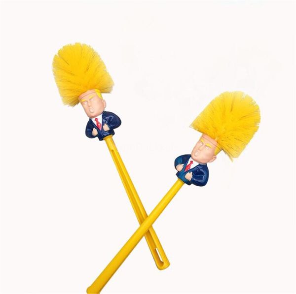 

plastic long handle bathroom toilet bowl scrub double side cleaning trump brush#447