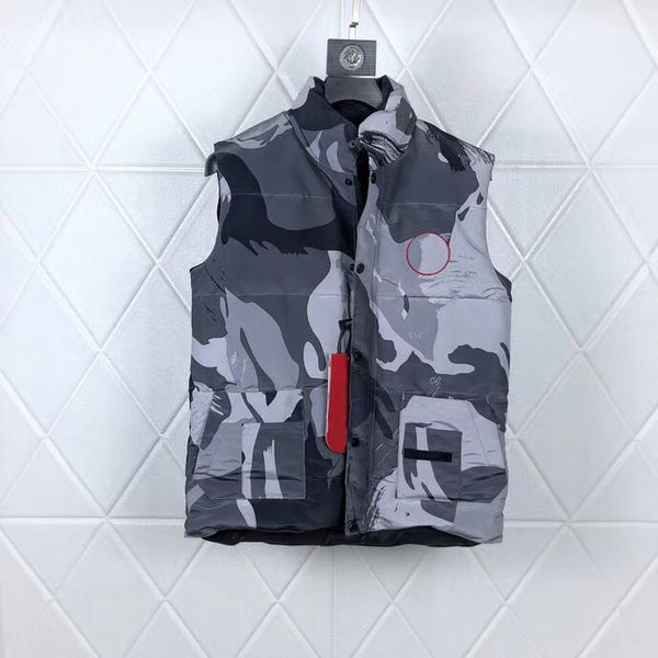 

mens дизайнер вниз жилет canada goose мужского высокого качества роскошного бренд моды жилет камуфляж спортивные случайные открытый стенд во, Black;white