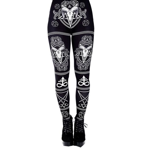 

women summer fitness leggins leggings streetwear gothic high print casual push up plus size 5xl workout black high waist legging