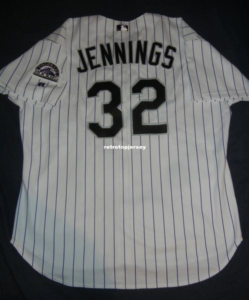 

retro new jason jennings colorado #32 jersey helton mens white stitched baseball jerseys, Black;blue