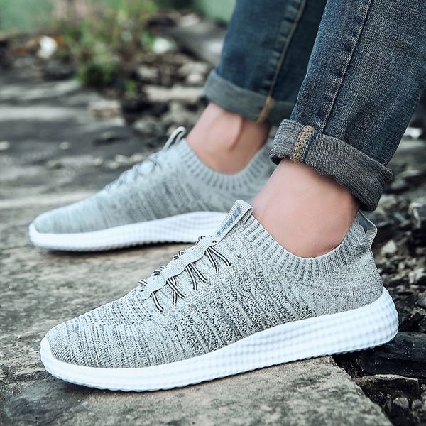 

joomra men running shoes sport sneakers knitted design spring summer breathable shoes male comfortable footware