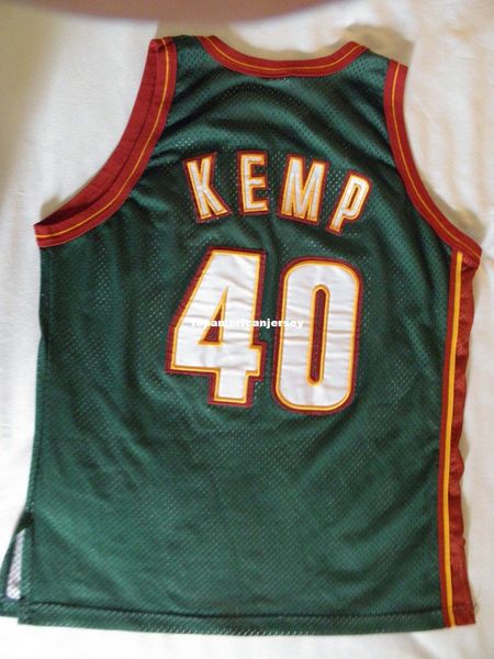 

champion #40 shawn kemp sewn jersey vintage mens vest size xs-6xl stitched basketball jerseys ncaa, Black;blue