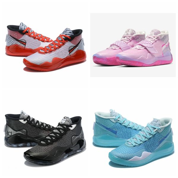 

2020 Новое прибытие KD Дюрант 12 12s Тетя Pearl Mens Basketball обувь ZOOM черный антрацит синий Gaze