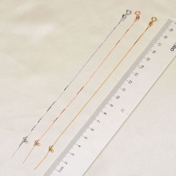 

fake one penalty ten " 18cm/45cm box chain 925 sterling silver chain jewelry necklace bracelet chains