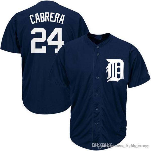 

2019 new Detroit jersey 24 Miguel Cabrera 23 Kirk Gibson 3 Alan Trammell men Baseball Jersey