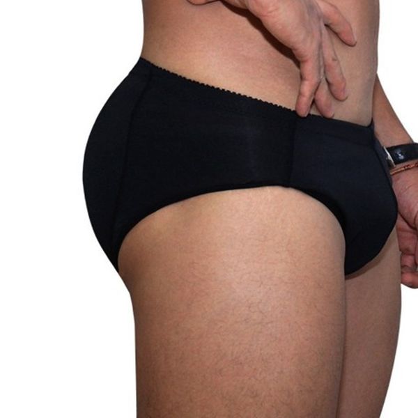 

men's bulifter pants shapers slimming padded pants body corset enhancer for men shapewear push up panties boyshorts, Black;brown