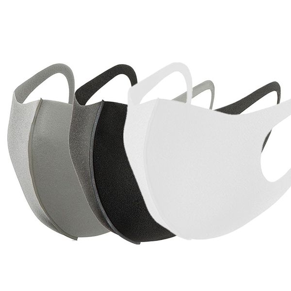 

fashion individual face mask black grey white cotton sponge mask anti fog anti dust protective face mask reusable washable facemask