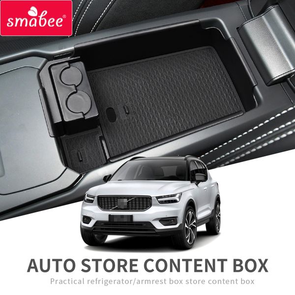 

smabee car central armrest box for xc40 2019 interior interior accessories stowing tidying center console organizer box
