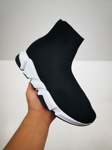 

paris speed knitted sneakers high-speed sock sneakers breathable new release luxury fashion speed shoes, Black