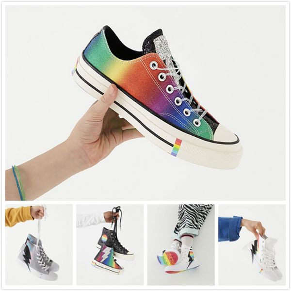 

New 70s Pride Be True One Star Fashion Sneakers for Men Women Classic Sport Shoes Sneakers for Outdoor Street Wearing