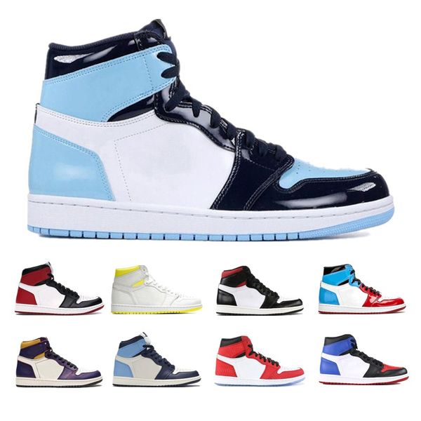 

2020 new travis scotts x 1 high og mid basketball shoes royal banned bred black white toe men women 1s shoes, White;red